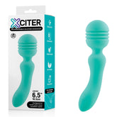 Xciter Teal 16.5 cm USB Rechargeable Massage Wand Teal Electric Massager